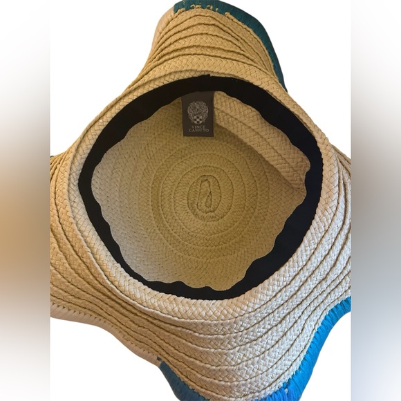 Vince Camuto Floppy Straw & Embroidered Sun Hat - Picture 3 of 7